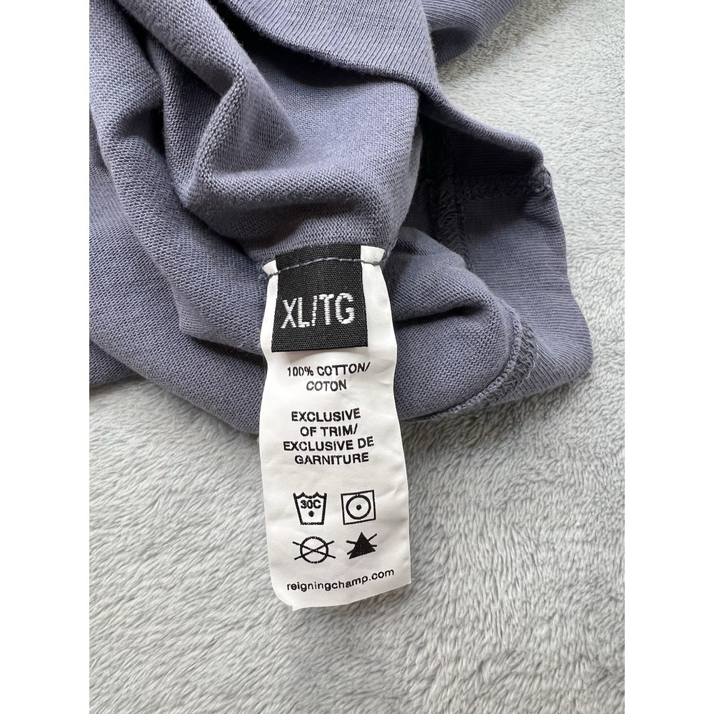 Reigning Champ Shirt Mens XL Blue Long Sleeve Crewneck Cotton Pullover Casual - Picture 5 of 7